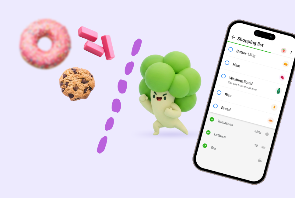 Listonic shopping list app challenge illustration